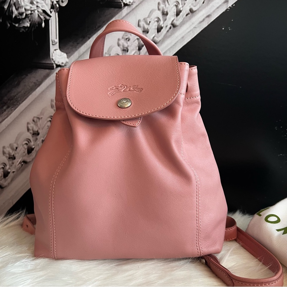LONGCHAMP Dusty Leather Rose Backpack